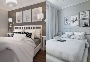 Sypialnia biało szara – poznajmy aranżacje pełne pokoju